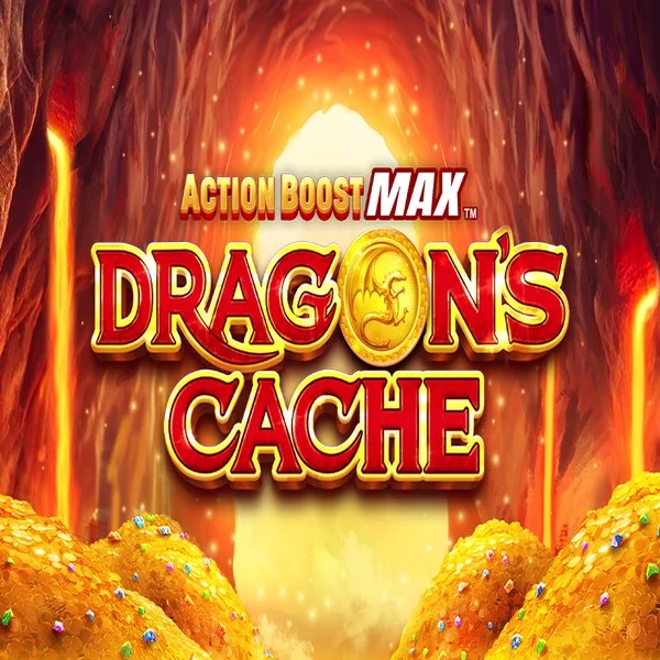 Action Boost Max Dragon's Cache logo by SpinPlay Games Spinbara Casino