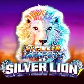 Stellar Jackpots with Silver Lion slot icon by Lightning Box Game, available at Spinbara Casino